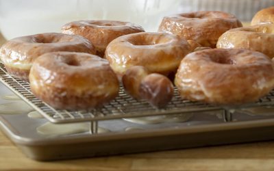 Rhymes with “Scrispy Scream” Glazed Doughnuts