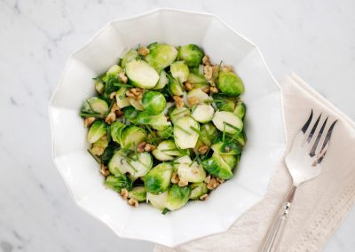 Brussels Sprouts with Lemon and Asiago