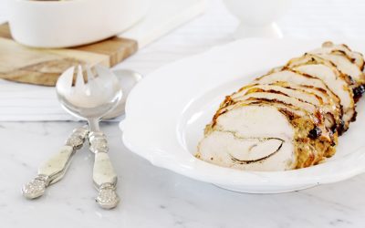 Marinated Boneless Turkey Breast Roast with Pancetta Gravy