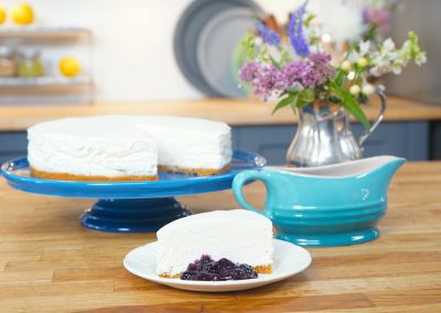 No Bake cheesecake with Blueberry Sauce